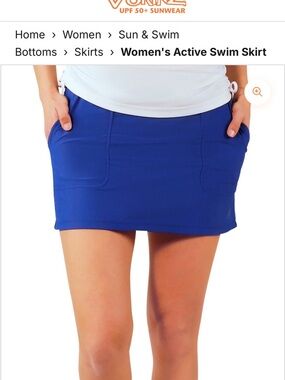 UV Skinz Active Swim Skirt in Royal Blue